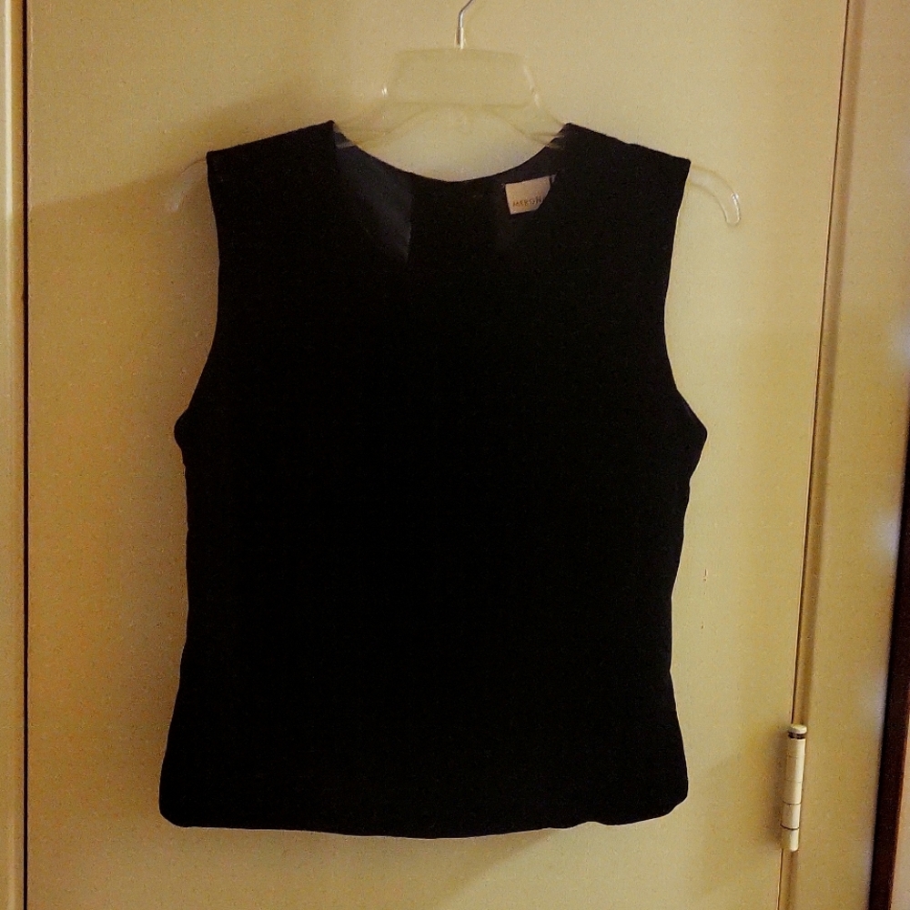 Black "velvet" top